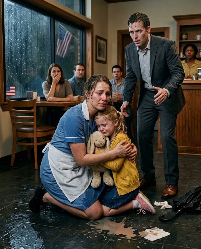 He Buried His Heart Beside His Wife Until a Waitress Held His Daughter Through a Storm