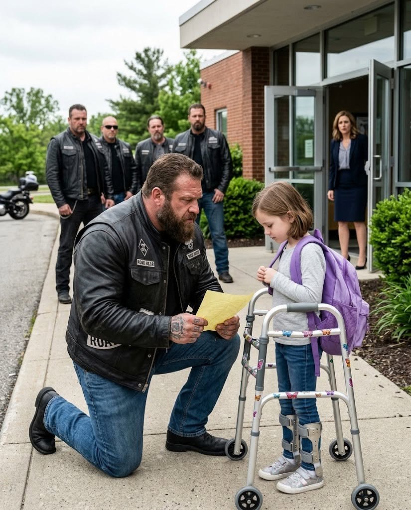 At a school crosswalk in Columbus, an eight-year-old girl in metal leg braces was left alone while cars flew past her like she was invisible.