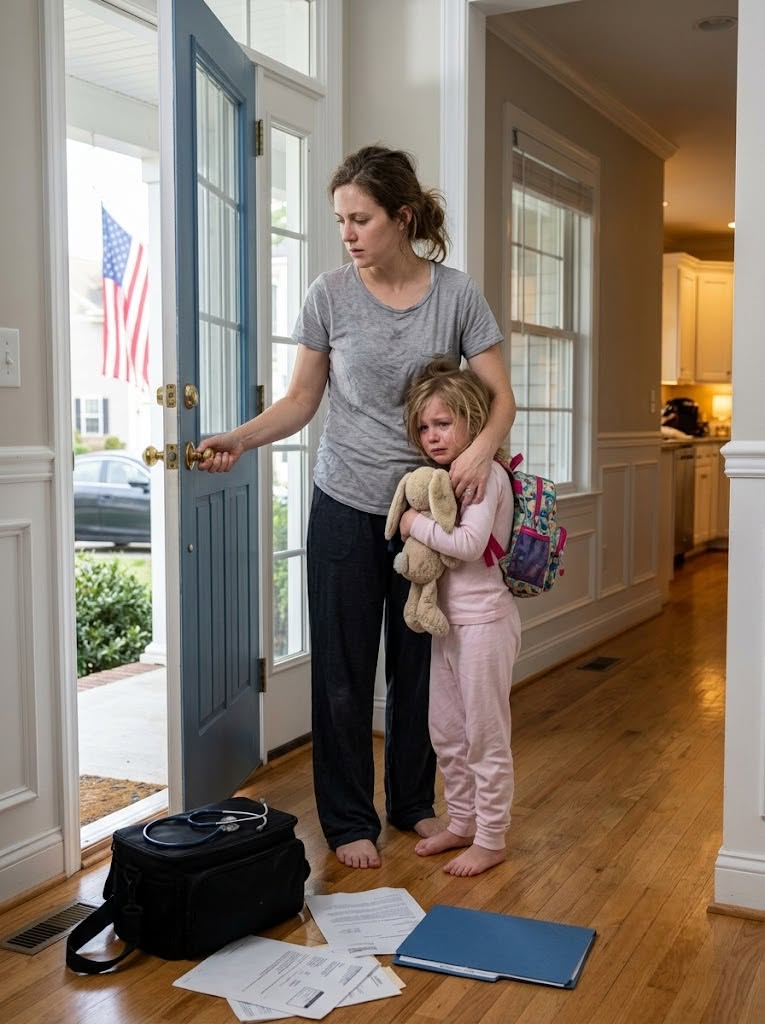 My husband had just left for a business trip when my six-year-old daughter whispered, 'Mommy... we have to run. Now.' I asked her, 'What? Why?'. She was trembling as she said, 'There's no time. We have to get out of the house right now.' I grabbed our bags and reached for the door... and that’s when it happened