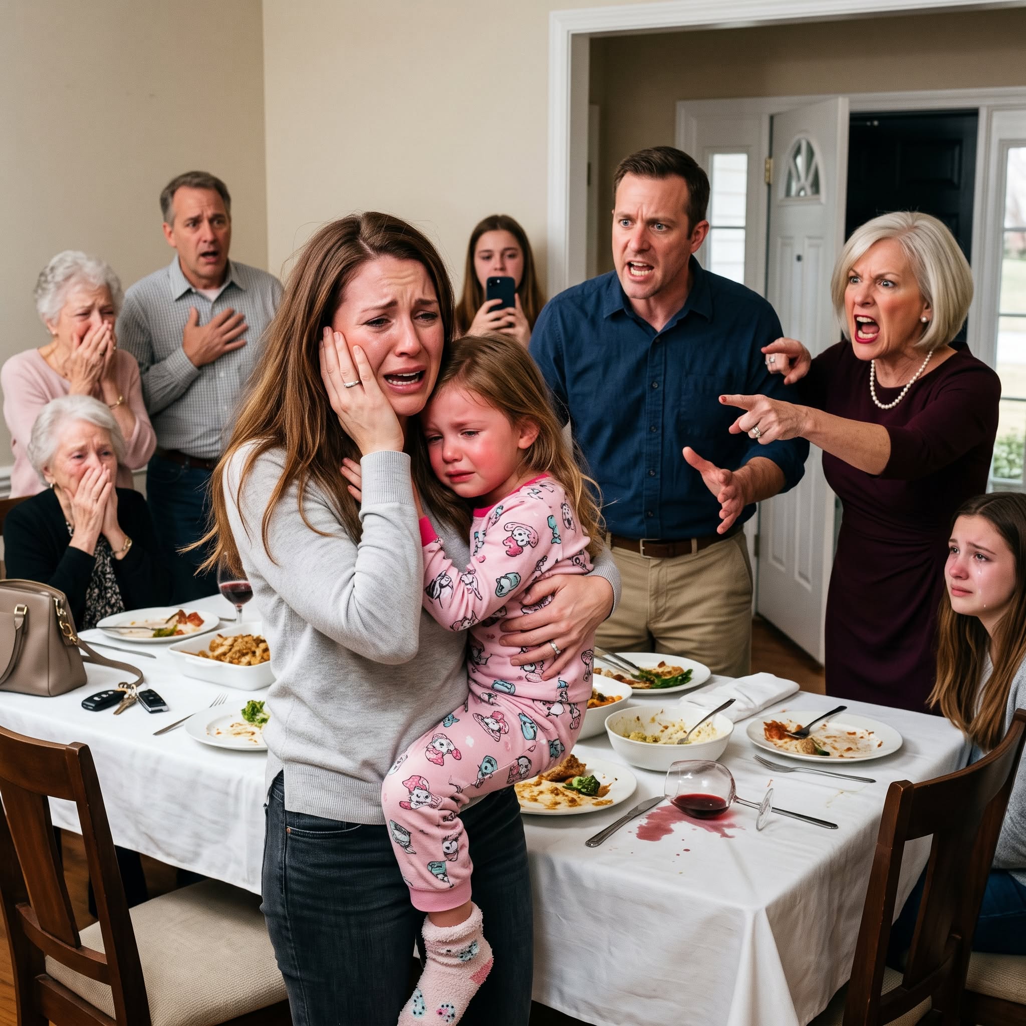 My Husband Slapped Me for Taking Our 104°F Daughter to the Doctor Instead of Cooking for His Mother's Guests.