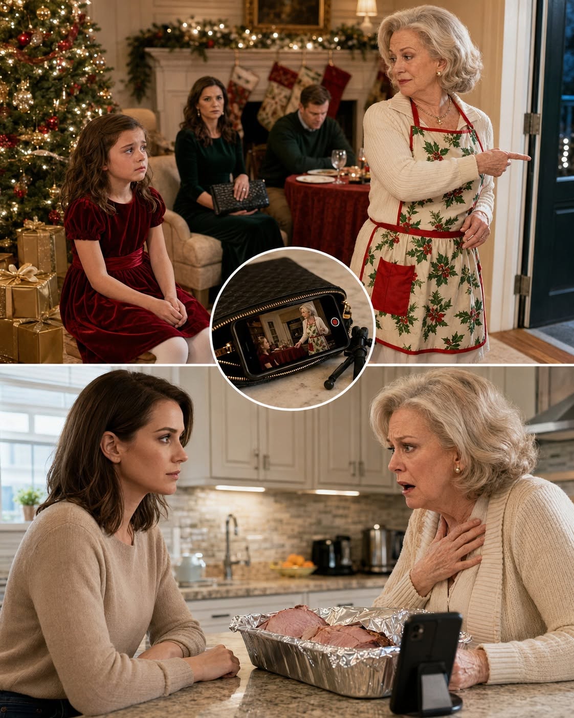 On Christmas Night, My Mother Looked at My 8-Year-Old Daughter in Her Red Dress and Said, “This Table Is for Real Grandchildren,