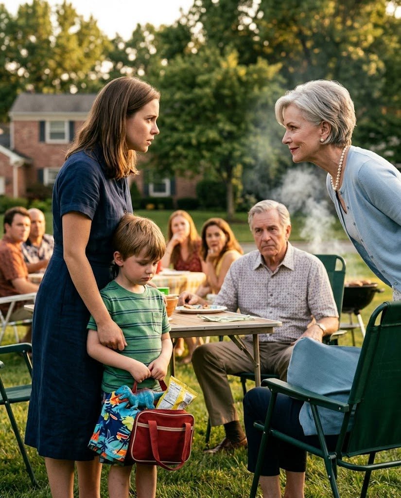 My mother looked at my 7-year-old son holding his tiny travel bag at our family picnic and said, “Oh, sweetie, you’re not coming