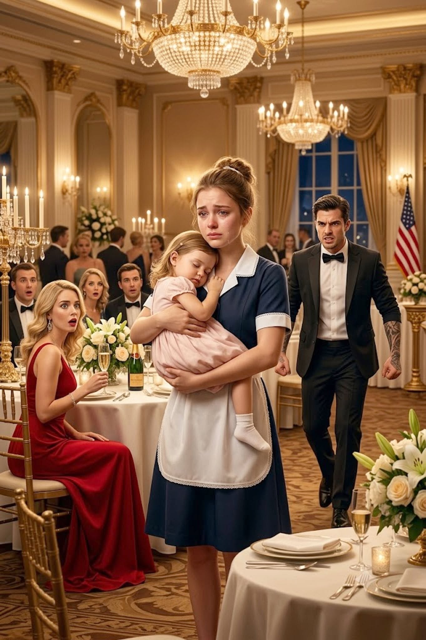 The Mafia Boss Froze When A Poor Waitress Ran Out With His Dying Daughter — But His Wife’s Smile Exposed A Betrayal So Cold It Nearly Stole His Child, His Empire...