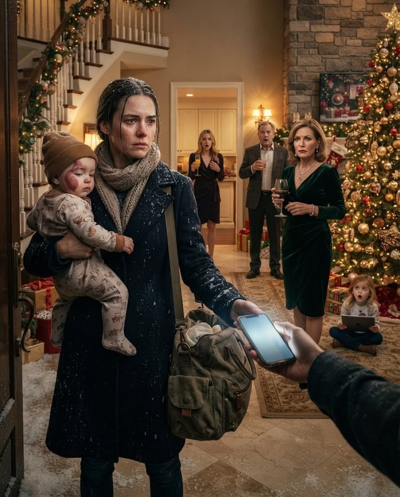 Christmas should have smelled like cinnamon and pine, but the second I stepped into my parents’ house with snow melting off my coat and my nine-month-old daughter asleep against my hip, the whole room went cold