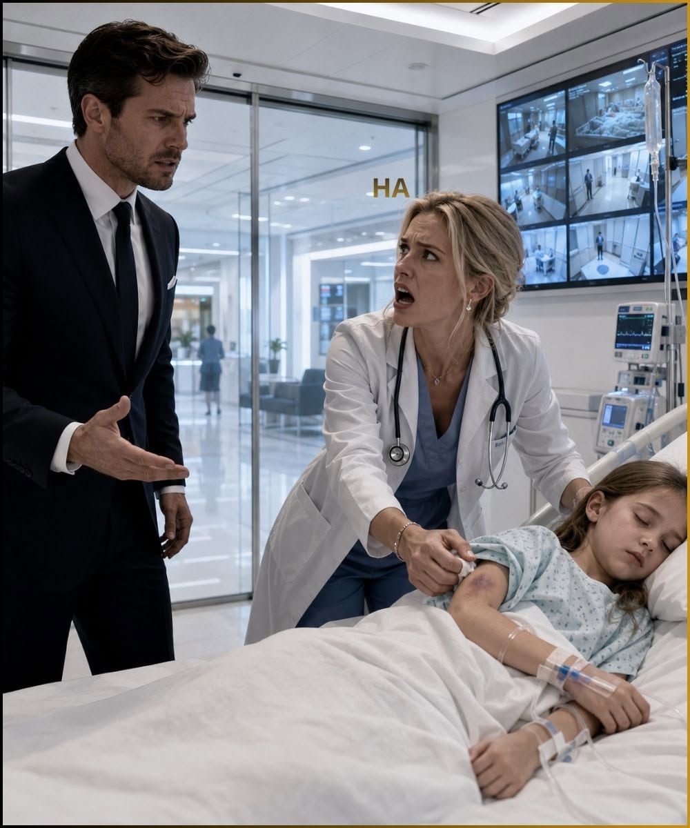 The Billionaire Don Said His Unconscious Daughter Fell Again, but the Bruise Under Her Sleeve Made His Doctor Wife Turn the Hospital Cameras Into His Funeral
