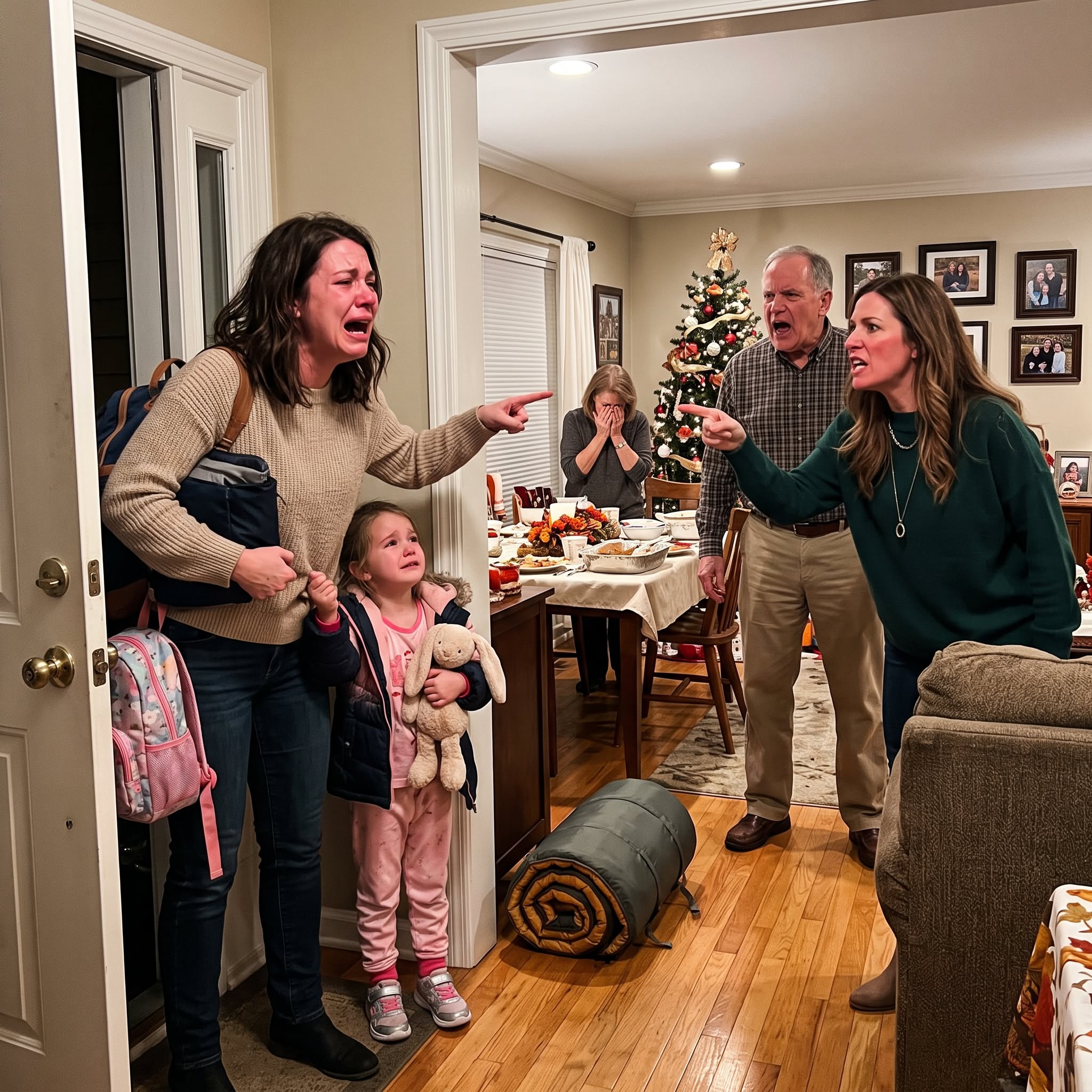 At 11:03 PM, I watched my six-year-old daughter unfold a thin sleeping bag on my sister’s hardwood floor while my sister’s family laughed comfortably from the guest room.
