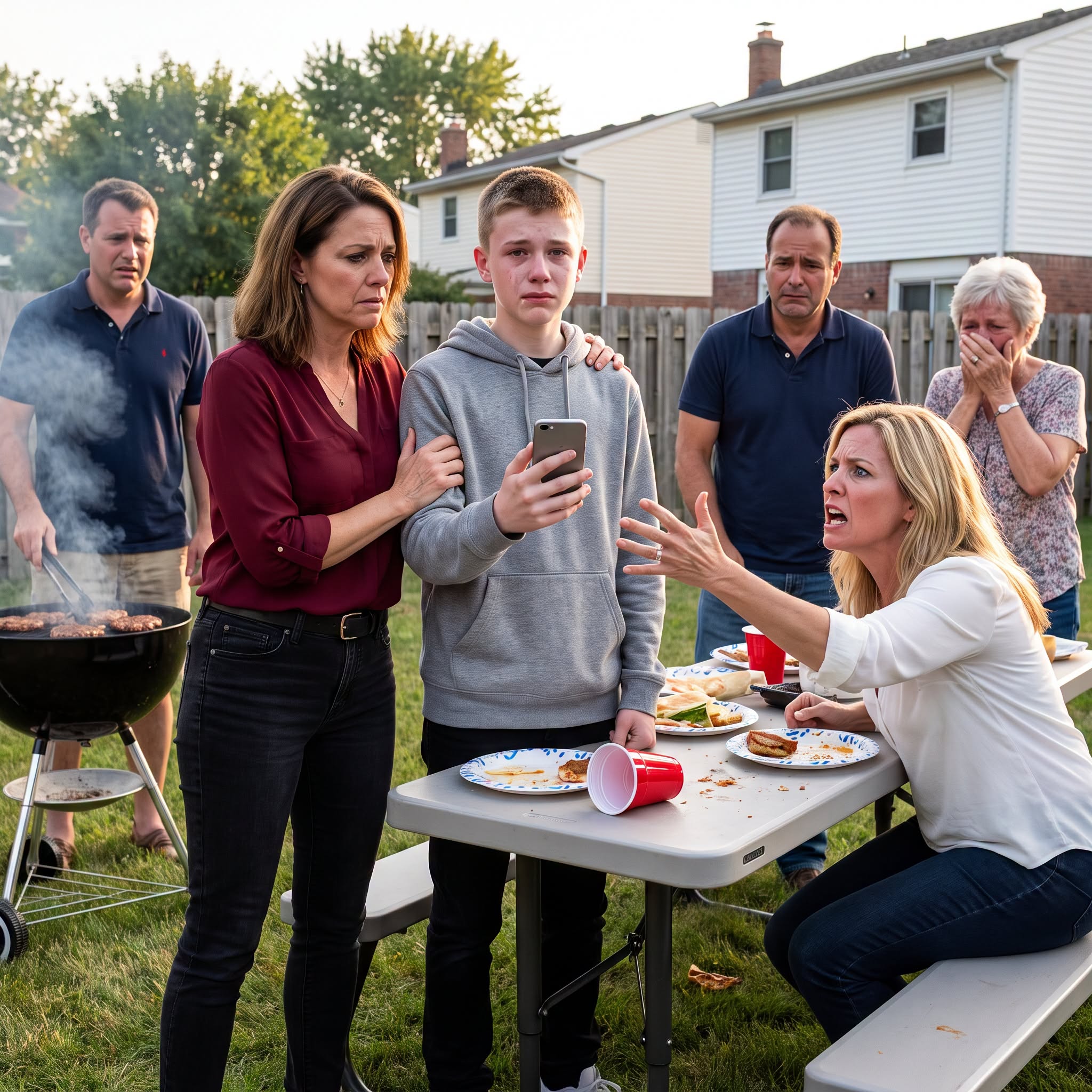 My sister thought she could humiliate my son in front of everyone at the barbecue. She laughed and said, “Your son will always need help