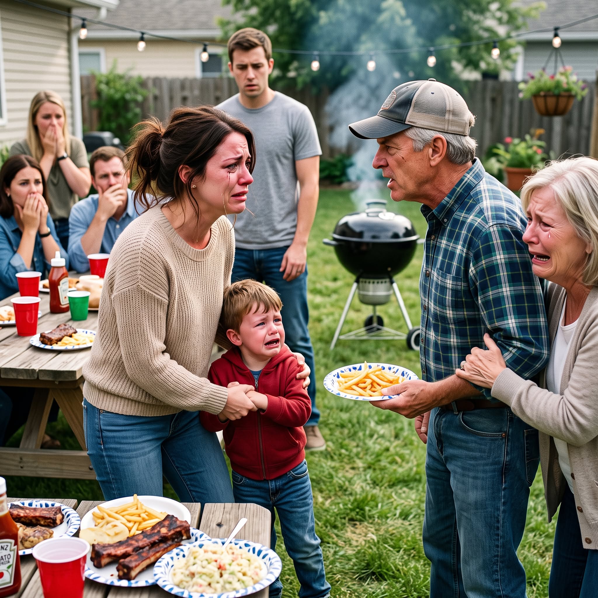 My Dad Took Fries Away From My 4-Year-Old Son and Said, “You’re Not My Real Grandchild.” I Left the BBQ and Never Looked Back