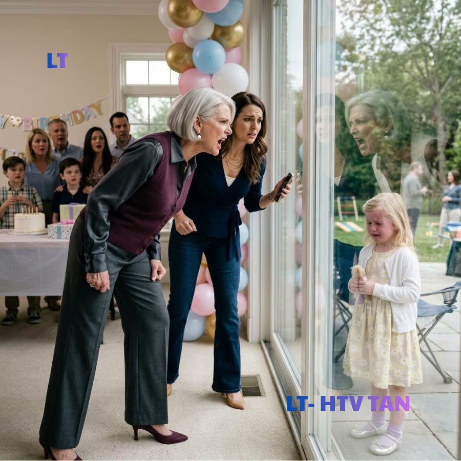 At my niece Madison’s eighth birthday party, my seven-year-old daughter, Sophie, stood outside the glass patio doors for six hours.