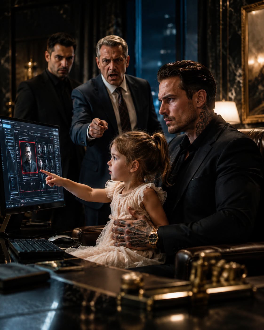 "Who Let You Into This Room?" — The Mafia Boss Found a Six-Year-Old Girl Inside His Locked War Room, But the Silver Wolf Around Her Neck Belonged to the Man He'd Executed for Betrayal