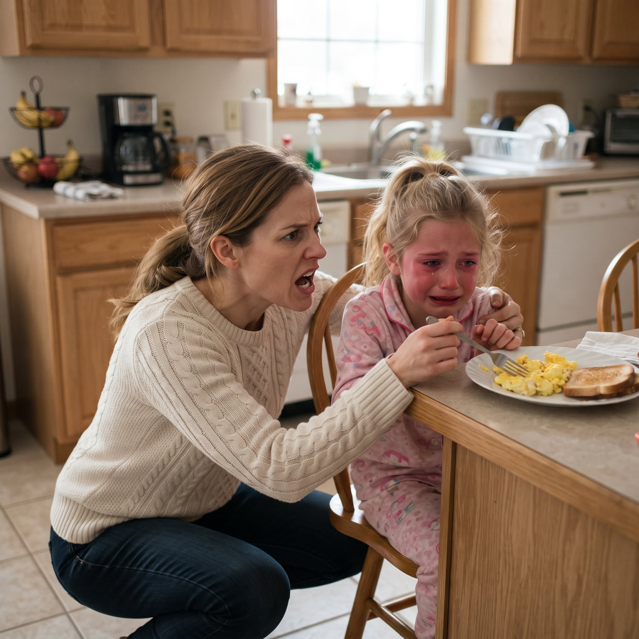 When I pulled into my parents’ driveway that Friday evening, the porch light was already on, glowing against the pale Ohio dusk. I had been in Europe for seven days—three cities, four boardrooms, too many hotel coffees—and all I wanted was to hug my nine-year-old daughter, Emily Carter, and sleep in my own bed.