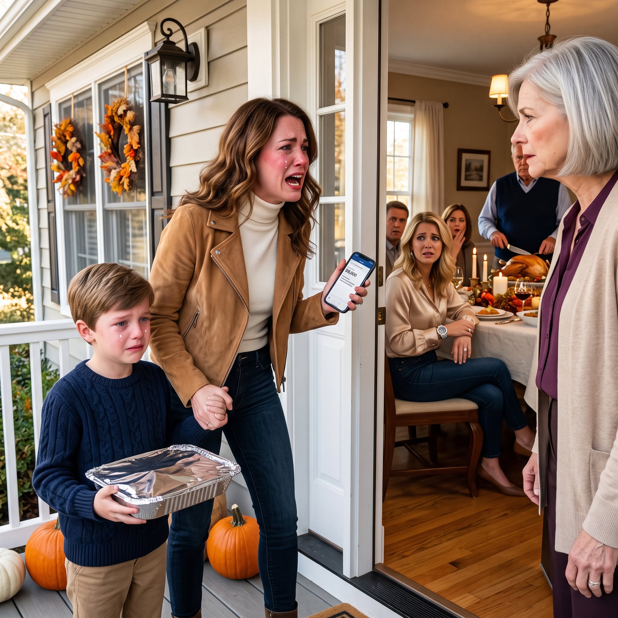 My nine-year-old son stood on my parents’ front porch holding a casserole dish with both hands when my mother smiled and said, “I’m sorry, sweetheart… there’s simply no room for you.”