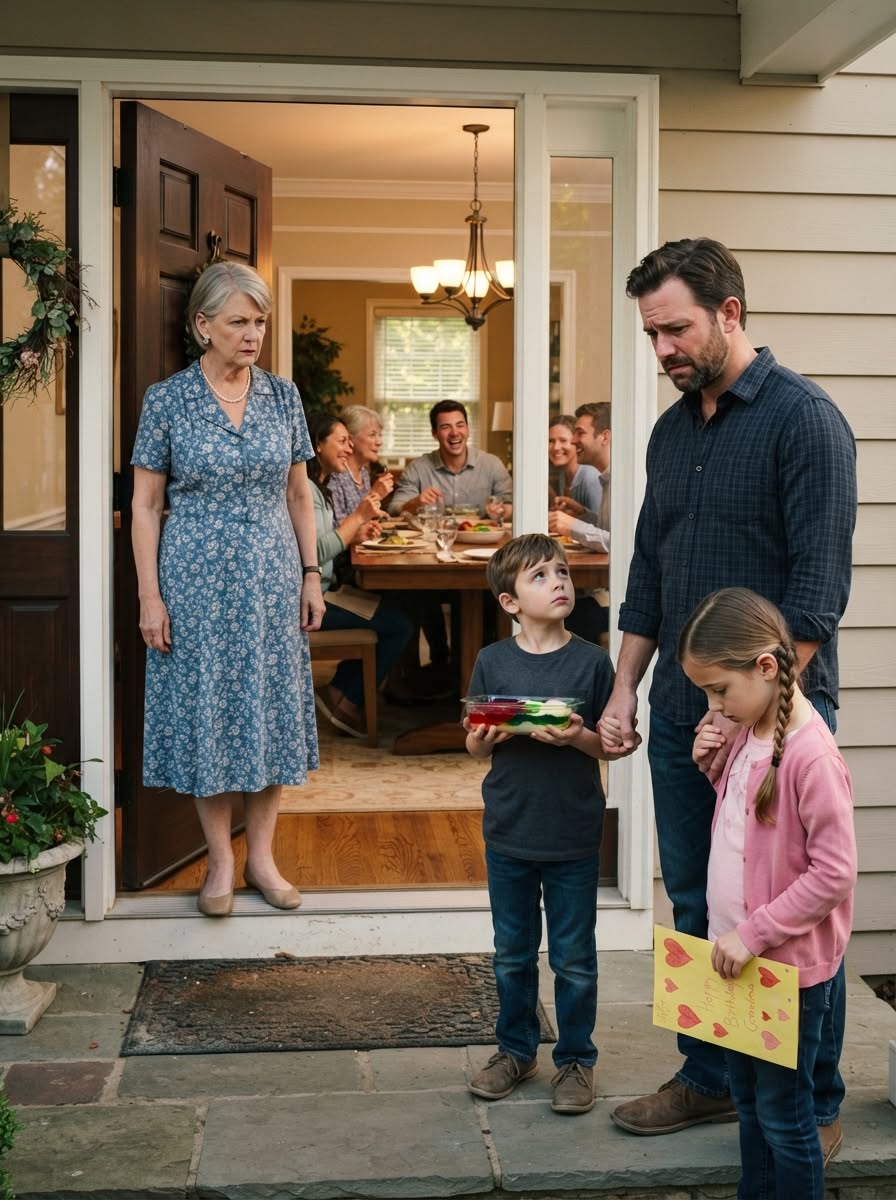My mother kept my children standing at the doorway and murmured, “There really isn’t room for them inside.”