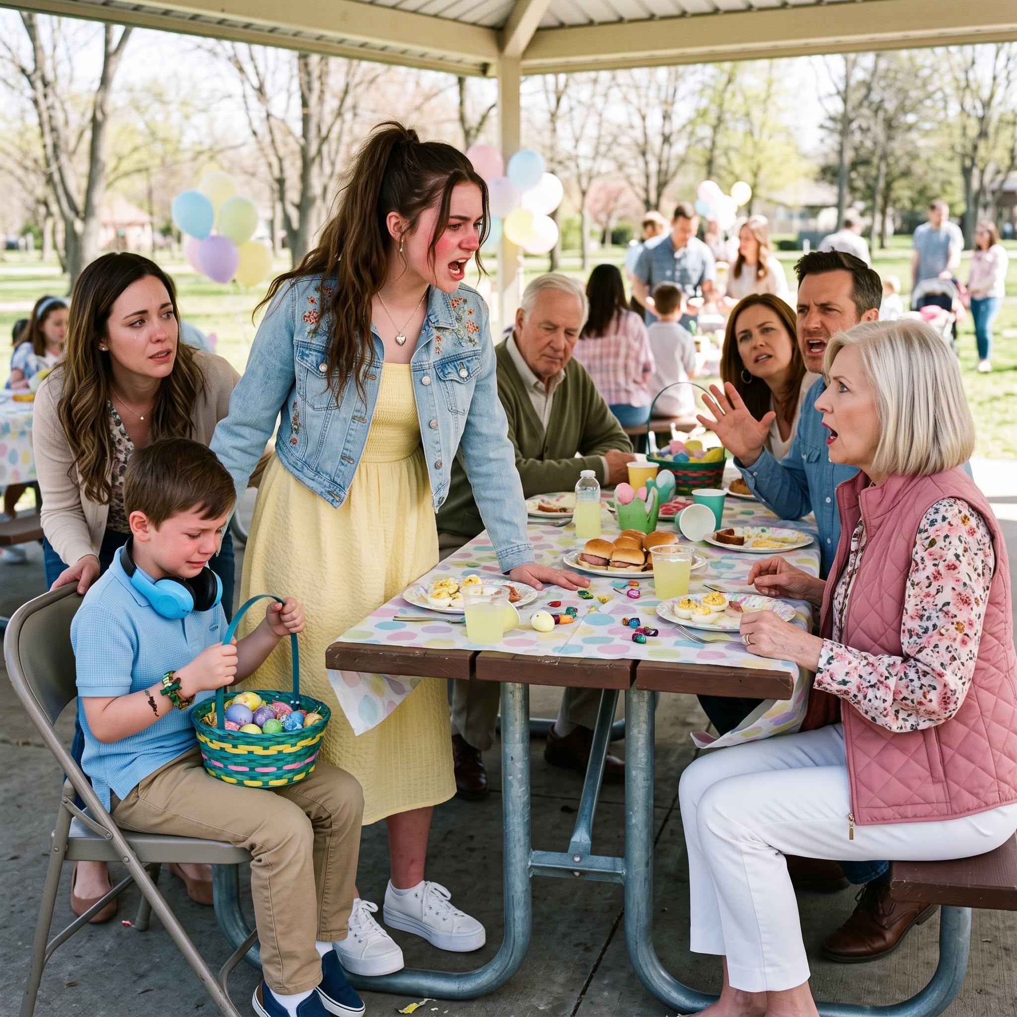 At the Easter picnic, my mom looked at my son and said, “Next time, don’t bring the kid.” No one defended him, until my oldest daughter shoved her chair back and demanded she say it again.