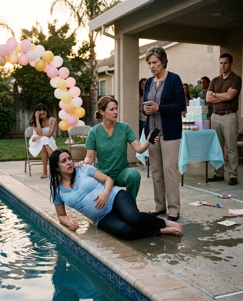 At my twin sister’s baby shower, my mother demanded my $18,000 baby fund, punched me in my eight-month-pregnant stomach when I refused, and watched me sink into the pool.
