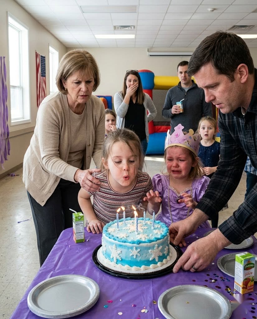 At my daughter’s fifth birthday party, they let my niece blow out the candles while my little girl cried and begged for her turn.