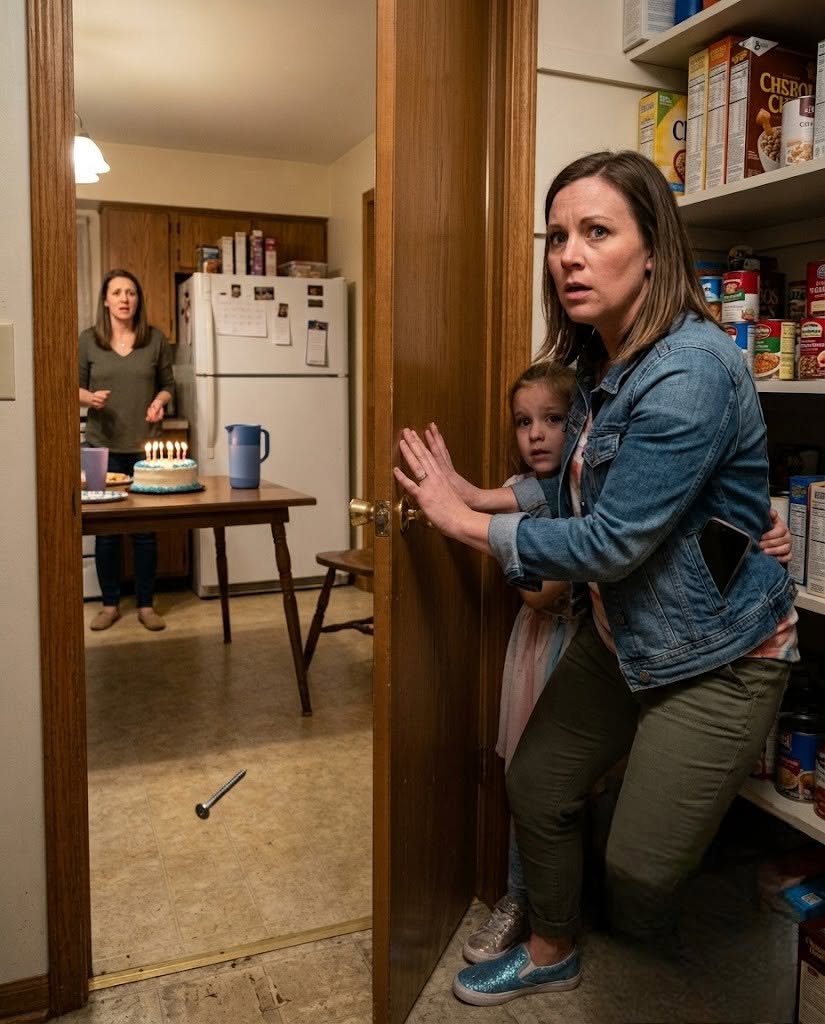 At 9:17 p.m., my eight-year-old niece pulled me away from the birthday table and locked us inside the pantry