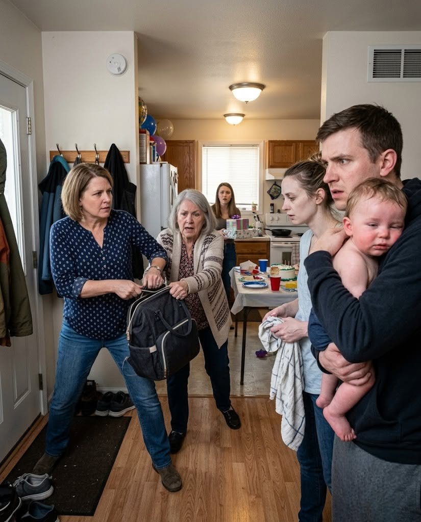 I came home early on my son’s first birthday and found Mom entertaining twenty relatives while my wife washed dishes with our sick baby in her arms