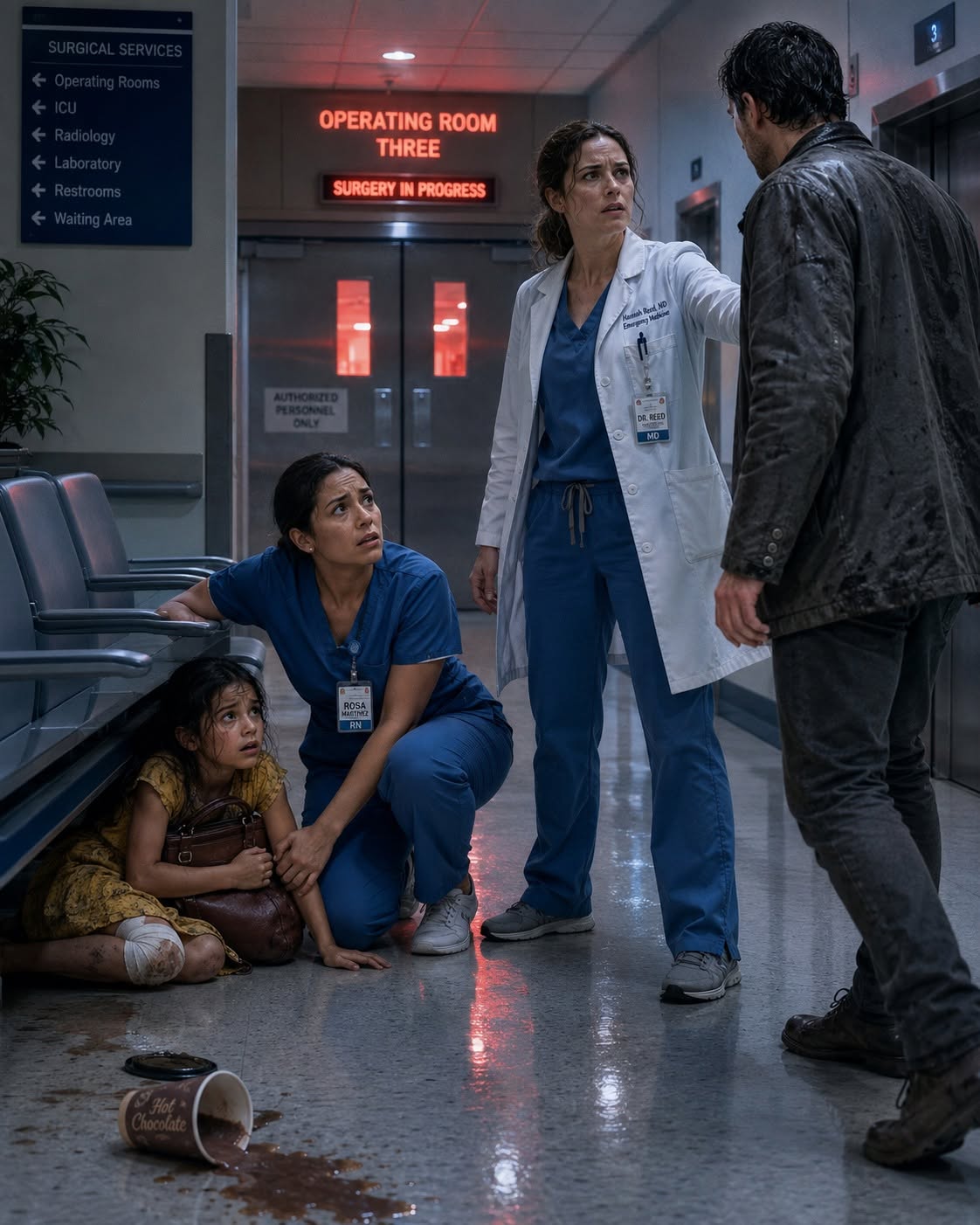 New At 2:17 in the morning, Nurse Rosa Martinez noticed the little girl sitting outside Operating Room Three.