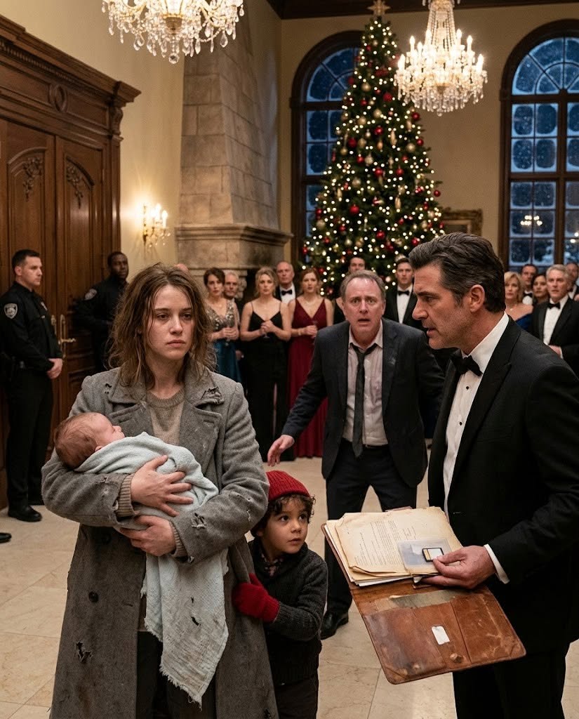 A freezing mother stood outside a billionaire’s mansion when her six-month-old baby suddenly stopped crying.