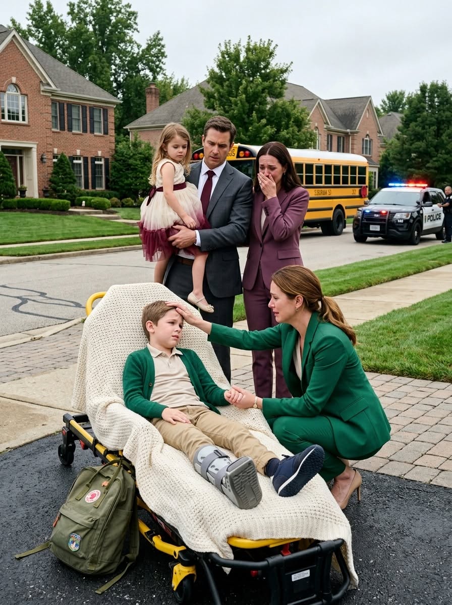 My 5-Year-Old Begged His Father to Stay During a School-Bus Emergency—But He Chose the Other Woman’s Already-Safe Daughter. When Our Son Whispered, “I Don’t Think We Need Dad Anymore,” I Made One Quiet Call My Husband Never Saw Coming