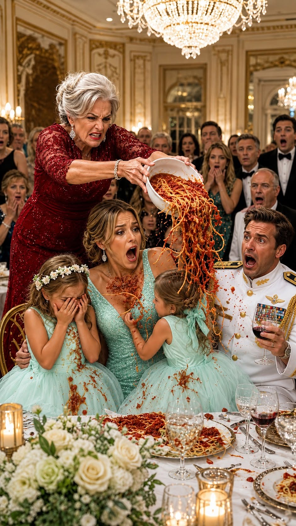 In front of nearly 100 relatives, my mother-in-law snatched the dinner plates away from my 2 daughters and announced, “The head table is only for women who give this family sons