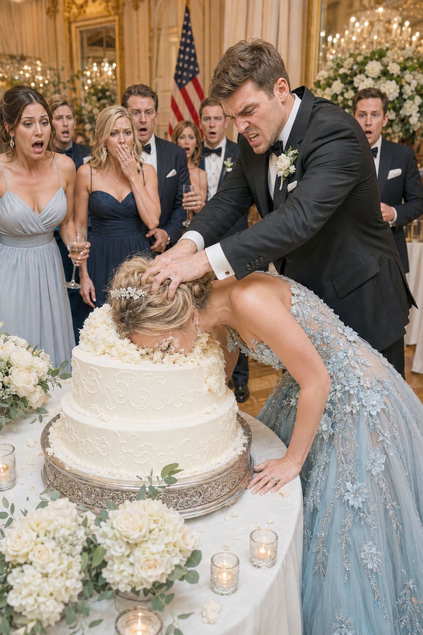 On My Wedding Day, My Husband Struck Me in a Jealous Rage and Shoved My Face Into the Cake—But When I Took the Microphone and Revealed Who Really Owned His Family’s Hospital Empire, 412 Guests Went Dead Silent