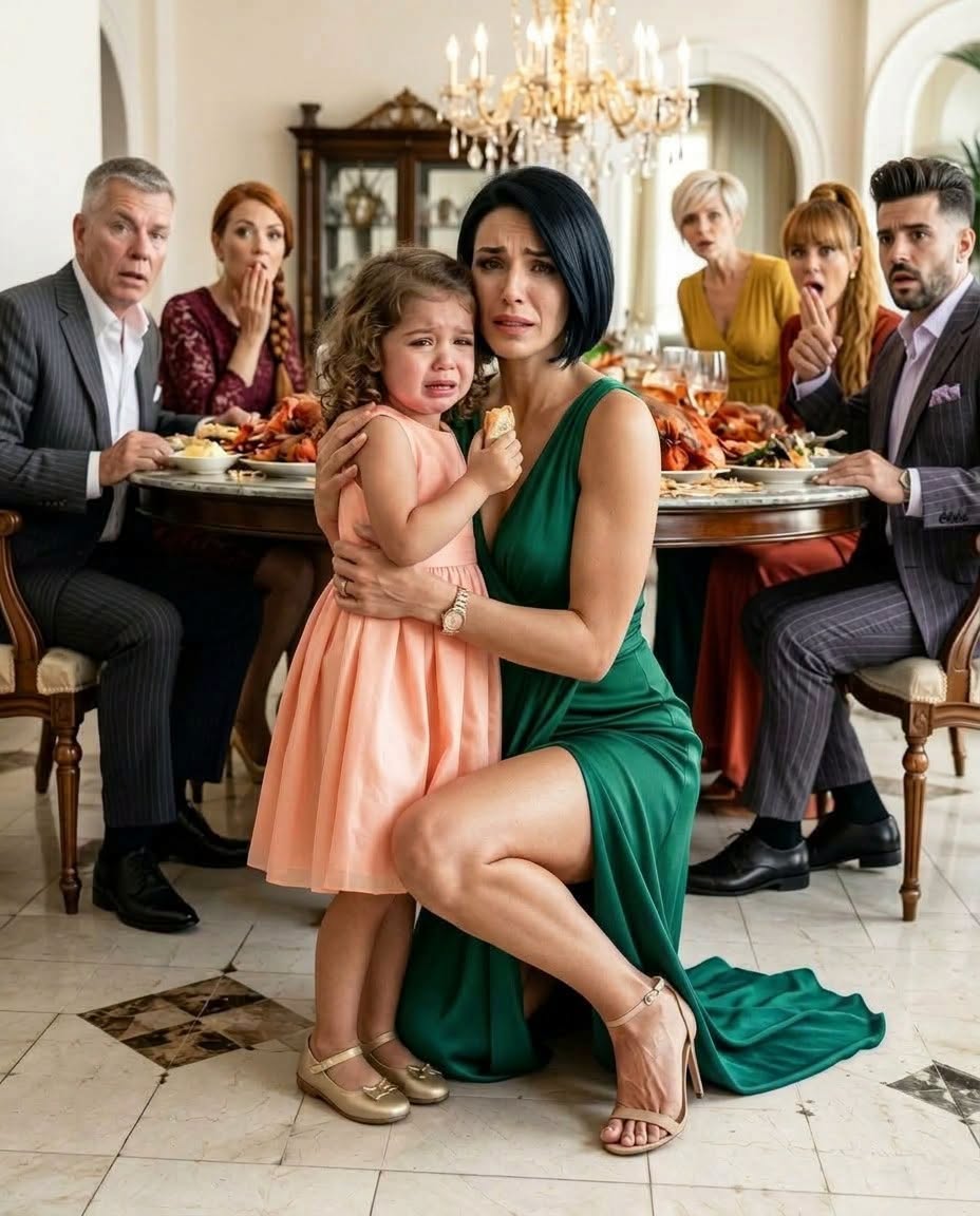 My husband told me, “Don’t make a scene,” after I found our three-year-old daughter sitting alone on the balcony with a stale bread roll while six adults enjoyed a lavish seafood dinner—paid for with my salary.