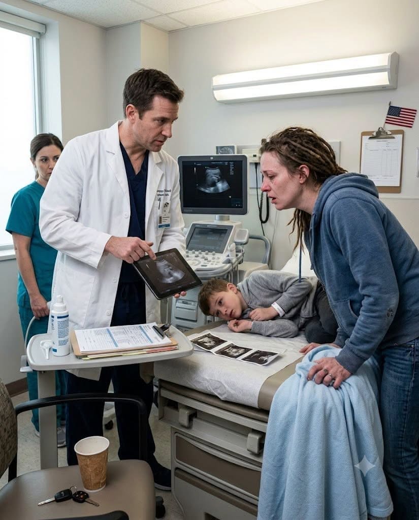 The exam room smelled like hand sanitizer, printer toner, and the paper sheet crinkling under my son’s knees