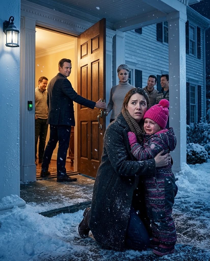 My husband locked our four-year-old daughter and me outside during a snowstorm while his family laughed behind the deadbolt.