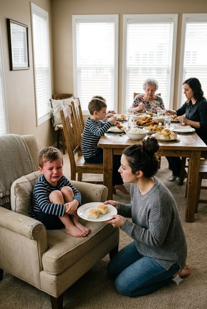 At Our Country House, I Came Home to Find My Mother-in-Law and Sister-in-Law Enjoying Fried Chicken While My Seven-Year-Old Son Sat Alone With a Cold Potato.