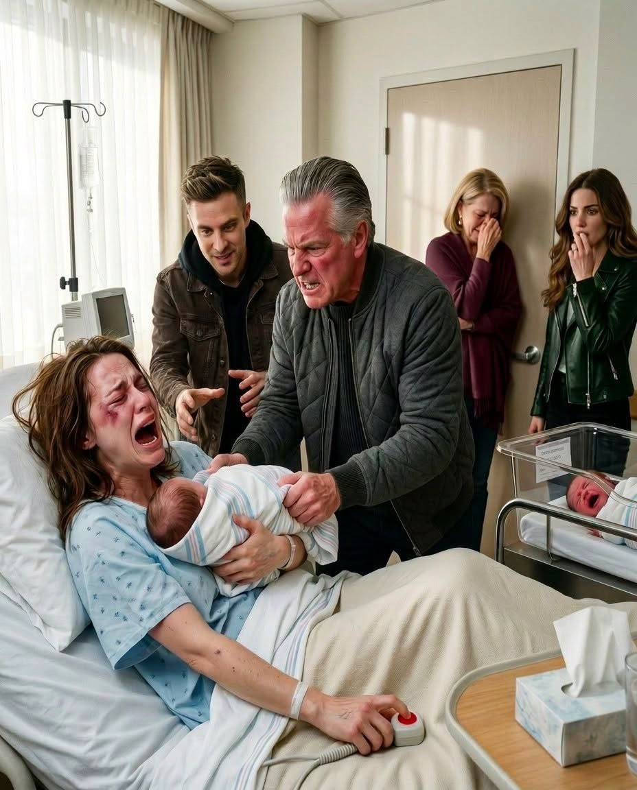 My husband d:ied 4 days before I gave birth to twins. Then my family stormed into my hospital room, my dad stole my newborn son, and handed him to my brother. They thought they had defeated a grieving widow, until I pressed the secret button under my bed.