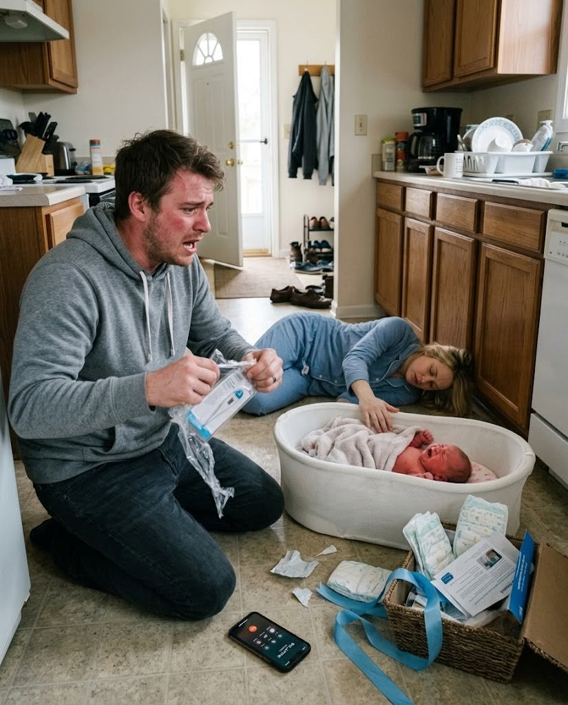 I came home to find my seven-day-old son burning with fever beside my unconscious wife, just hours after the new-parent support group sent us a welcome basket.