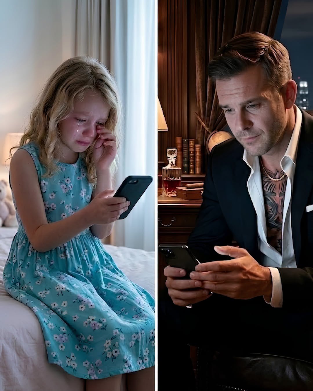 Terrified Little Girl Texted, "He's Beating My Mama! to a Wrong Number — Ruthless Mafia Boss Replied, "I'm On My Way"