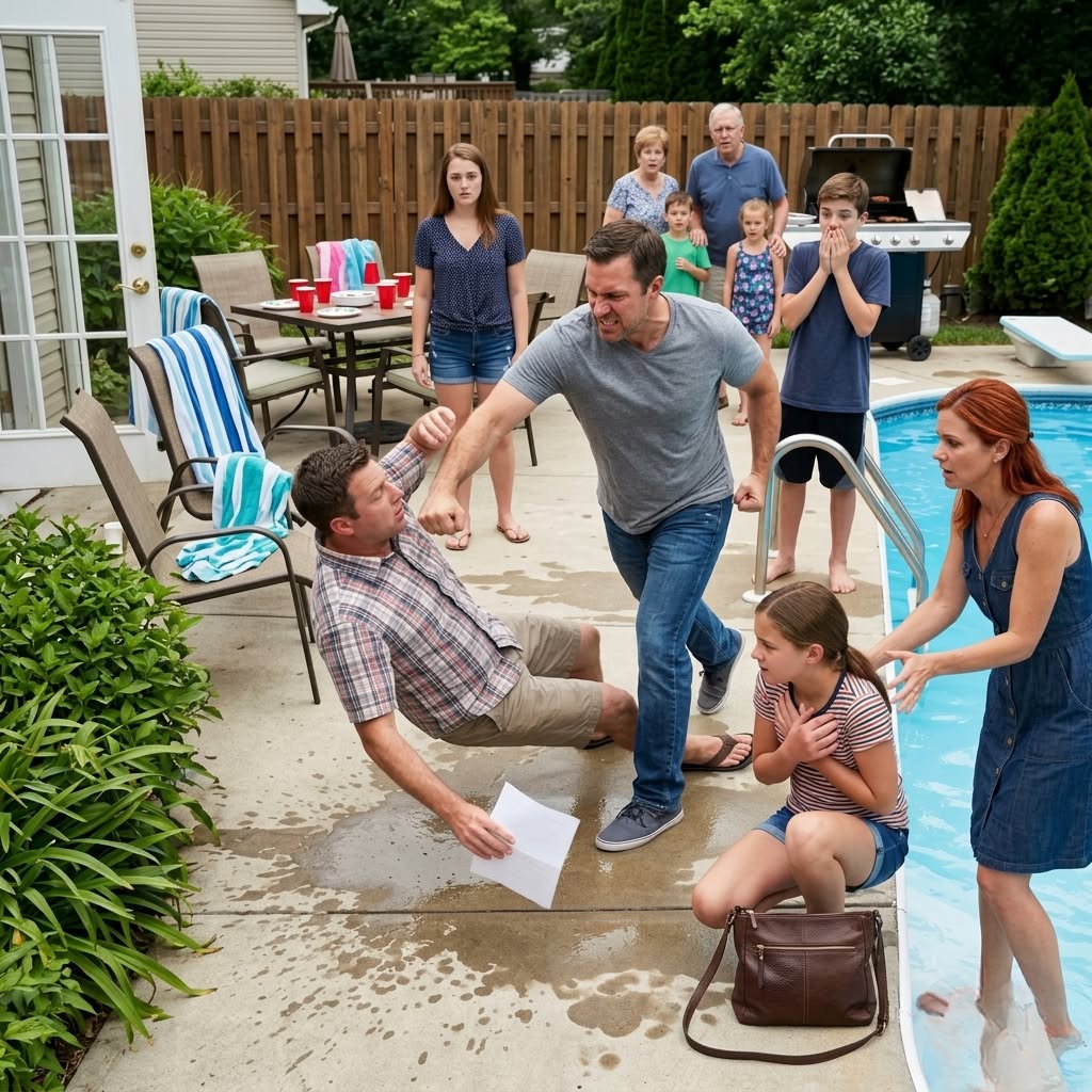 At my parents' pool party, my nephew crushed my 11-year-old daughter's hand under the equipment hatch.