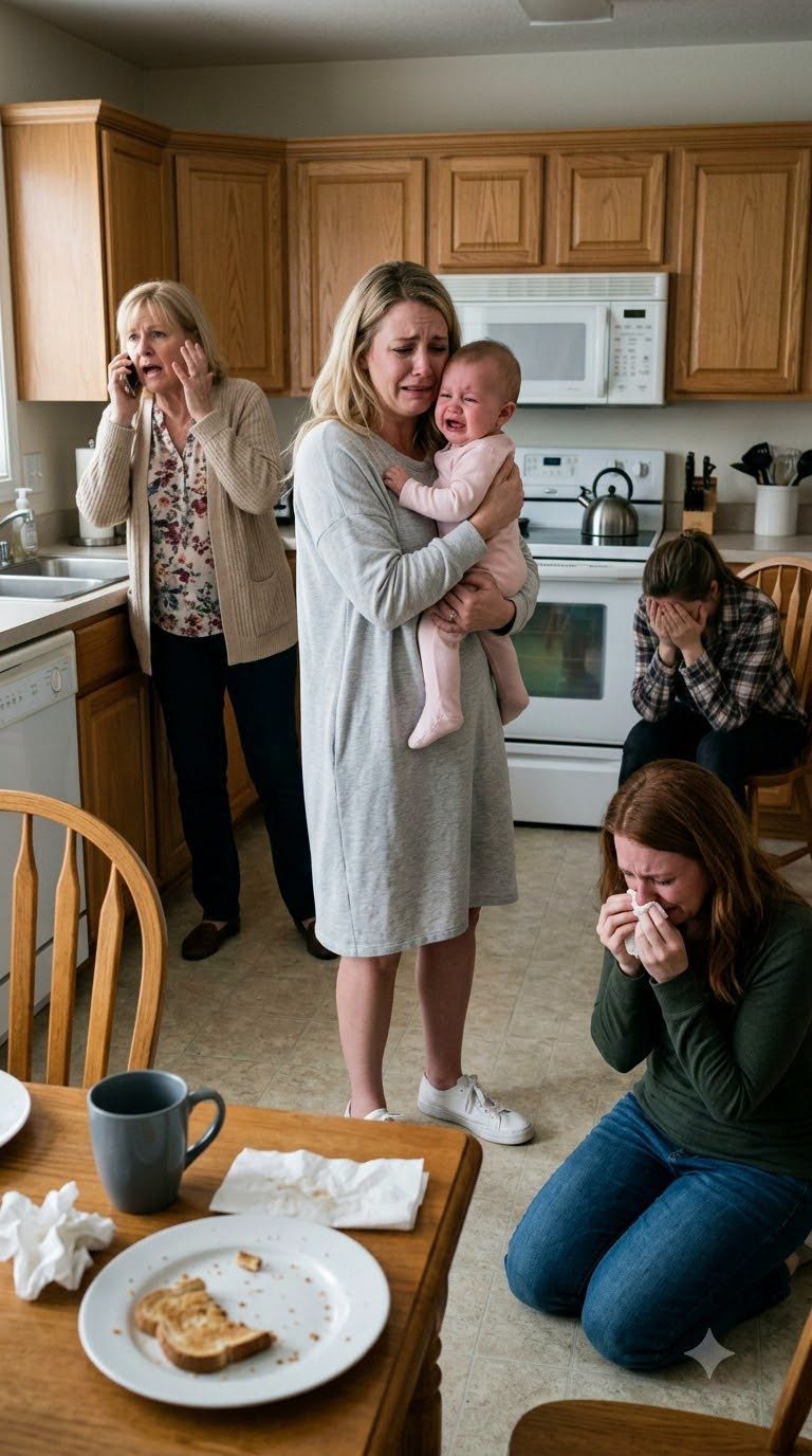When my grandmother laid eyes on me—cradling my infant daughter in threadbare clothes—she froze. The temperature in the room seemed to plummet as she asked