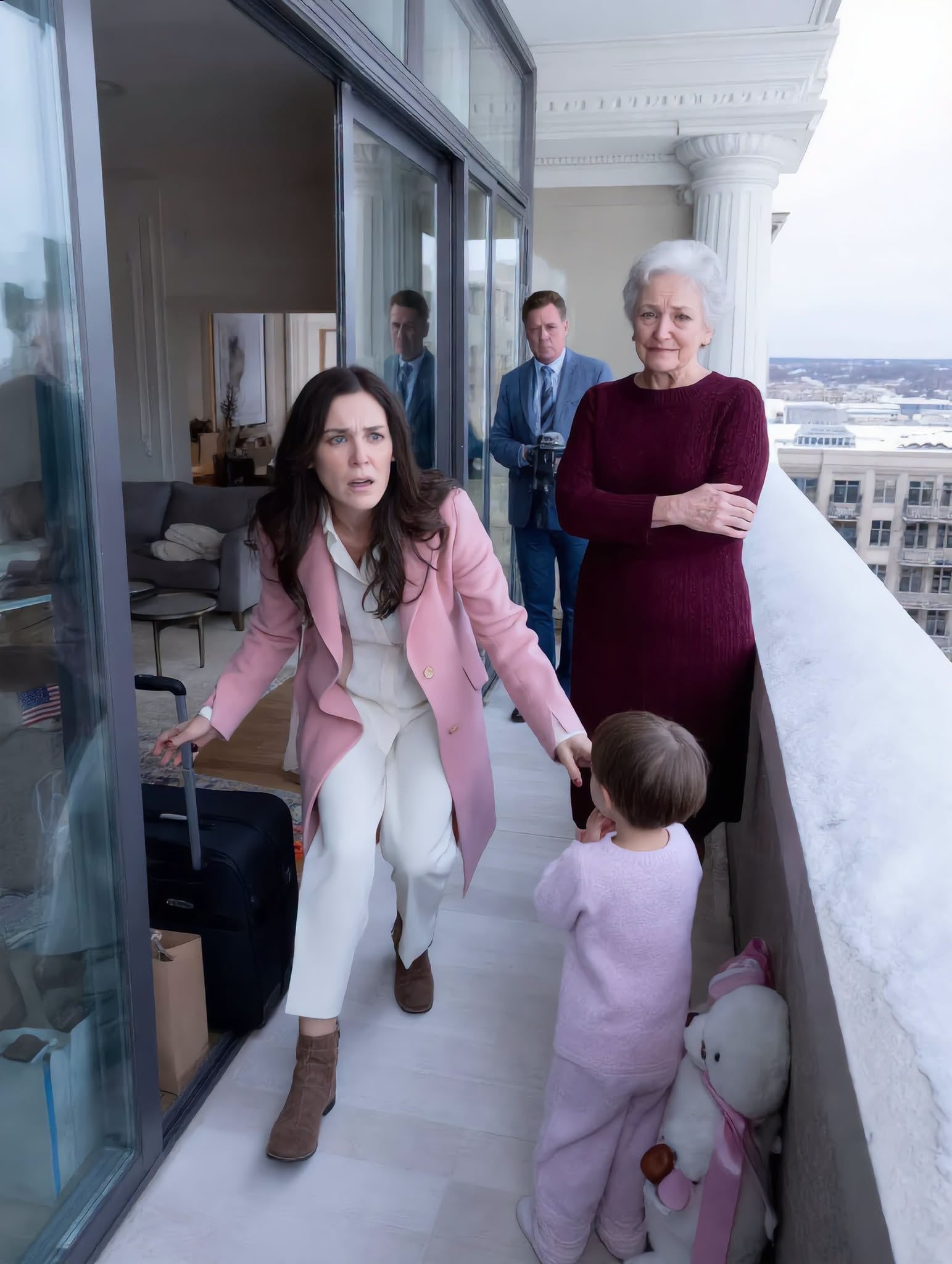 "When I returned from a week-long business trip, I found my three-year-old daughter with her hair cut very short, standing on the enclosed balcony in thin pajamas on a bitter Chicago afternoon