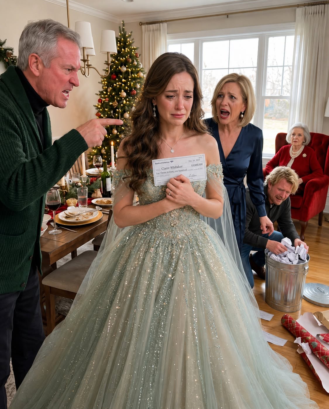 At Christmas dinner, Grandma Evelyn Whitaker handed each of us a $5 million check.