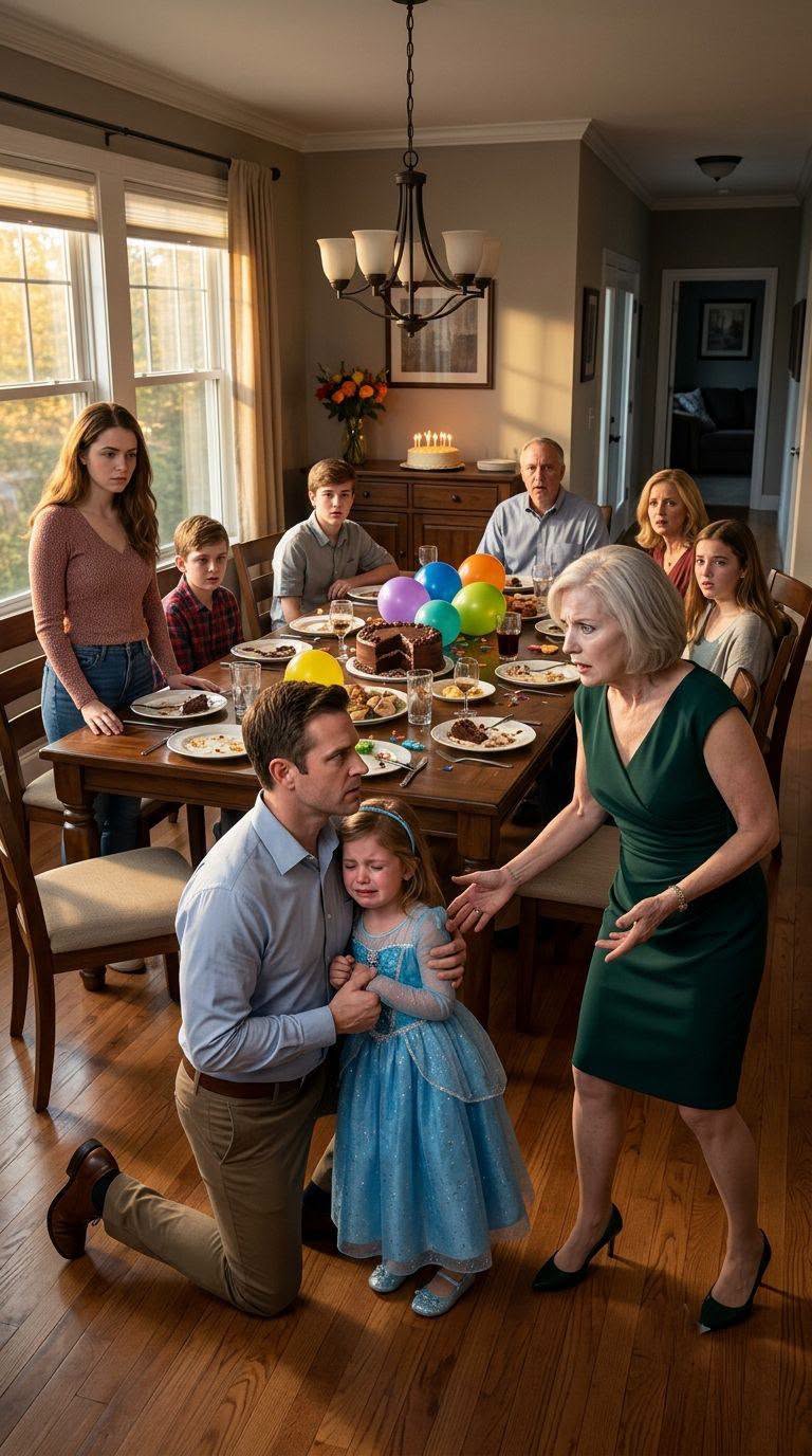 New At my husband’s birthday dinner, his mother told our seven-year-old daughter to leave the table because she needed space for his “real children.