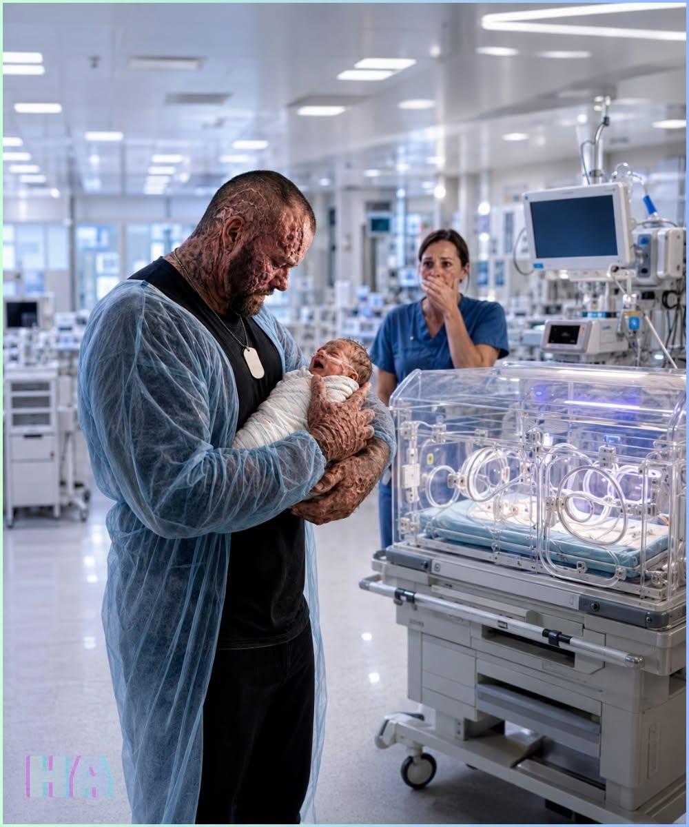 Everyone Feared the Scarred Giant Would Break the Abandoned Baby Until the Name on His Dog Tag Revealed Who Had Already Broken Him