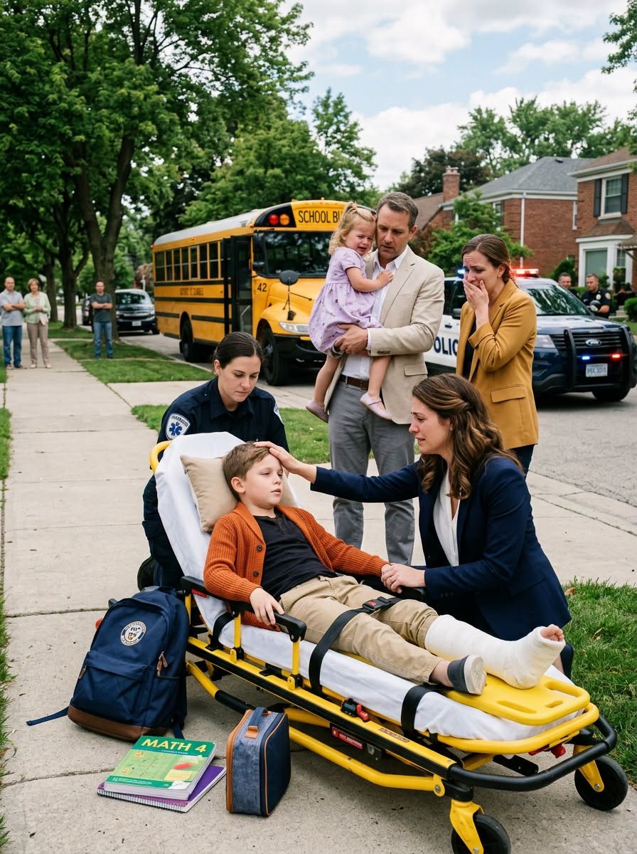 My Five-Year-Old Pleaded With His Father to Stay After a School Bus Crash—But He Ran to Another Woman’s Child Instead