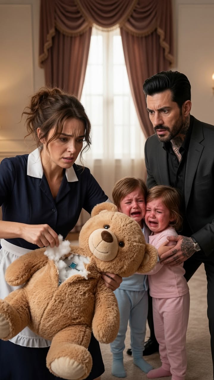 Mafia Boss’s Twins Screamed in Pain—Until a Maid Tore Open Their Teddy Bear and Found the Truth  The first time the twins screamed, everyone blamed grief.
