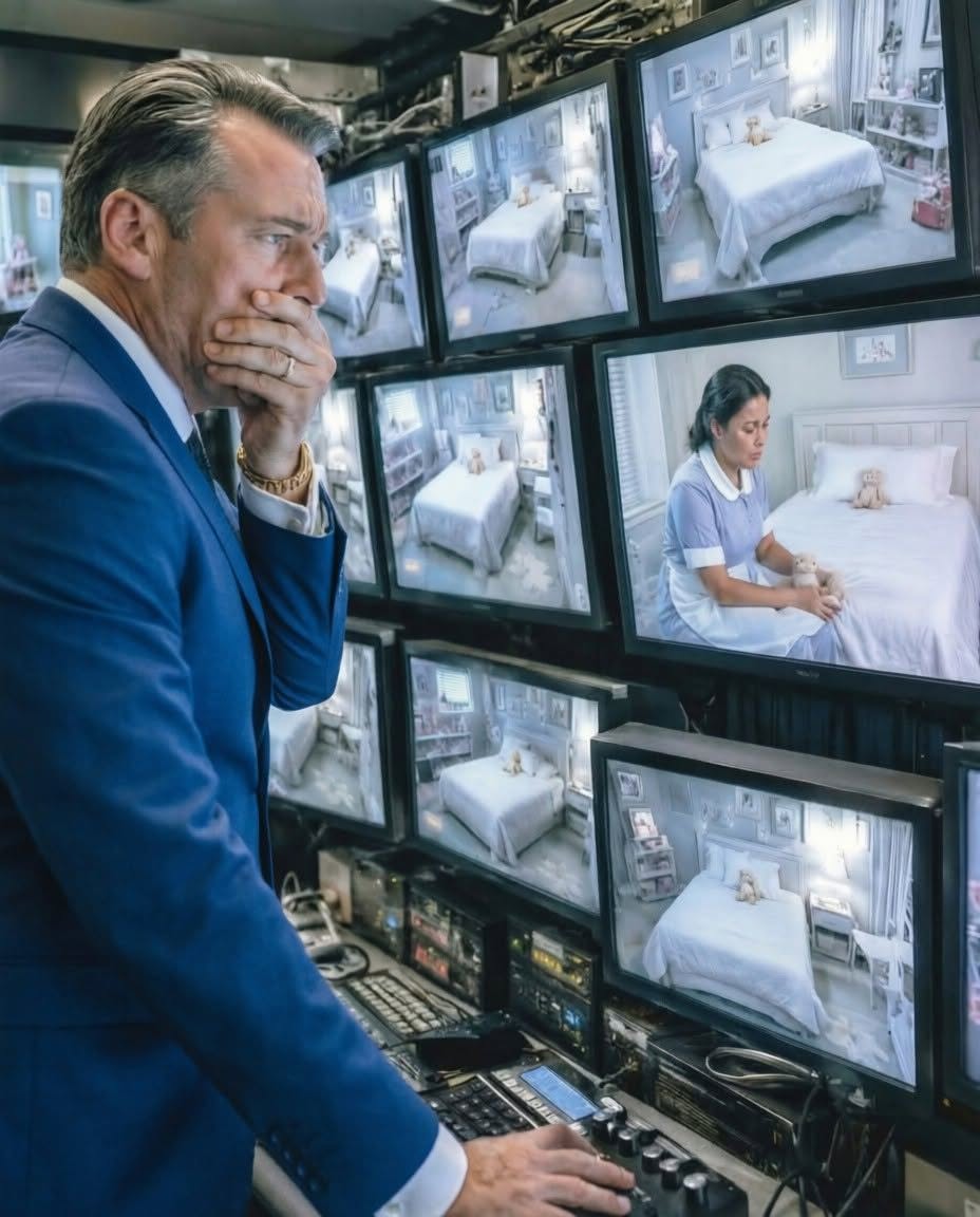 The billionaire pretended to go to Europe... But what he saw on the hidden cameras between his housekeeper and his daughters left him frozen.