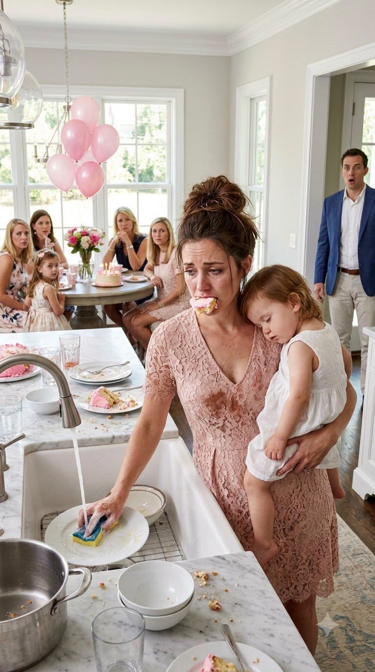 I Left Work Early to Surprise My Family on My Son’s First Birthday—Only to Find My Mother Hosting a Seafood Feast for Twenty Relatives While My Wife Was Stuck Washing Dishes With Our Sick Baby in Her Arms. Then My Mother Looked at Me and Declared, “I’m the One in Charge of This House.”