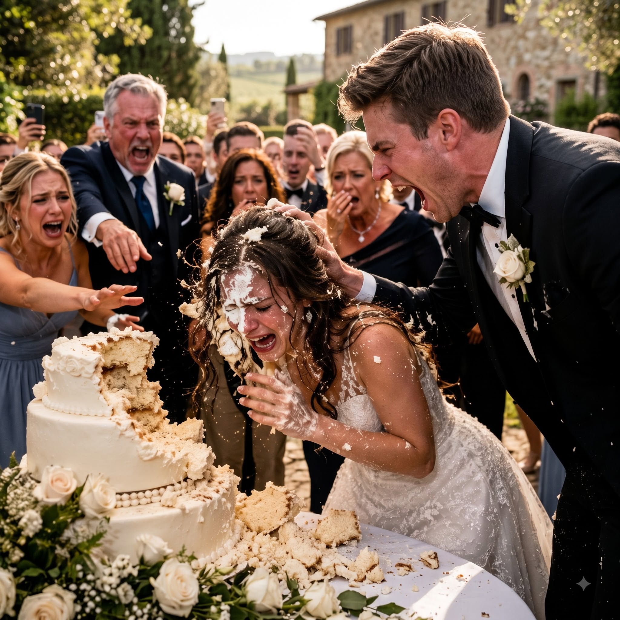 My Husband Smashed My Face Into Our Wedding Cake In Front Of 250 Guests. Standing There In Tears, I Ended The Marriage Before It Truly Began.