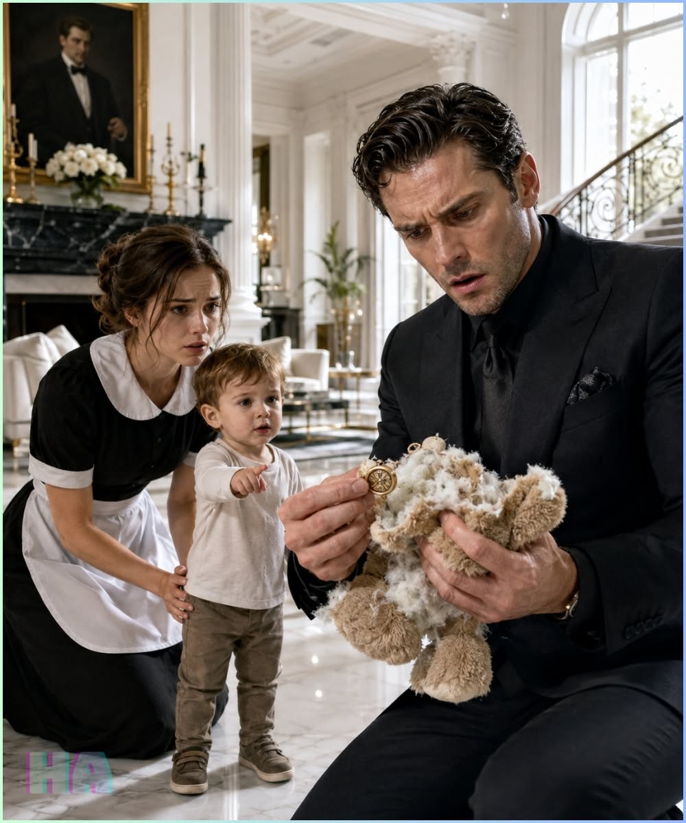 The Maid’s Toddler Whispered There’s Something Inside, and the Mafia Boss Turned Pale When He Opened the Teddy Bear