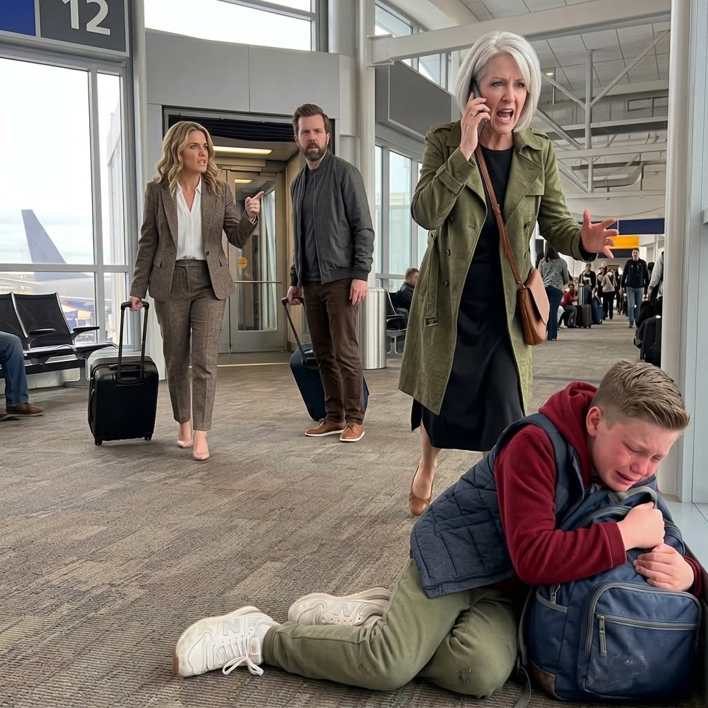 My ten-year-old grandson was left alone at the airport by my daughter-in-law while she boarded a flight with my son and her own children for a two-week vacation