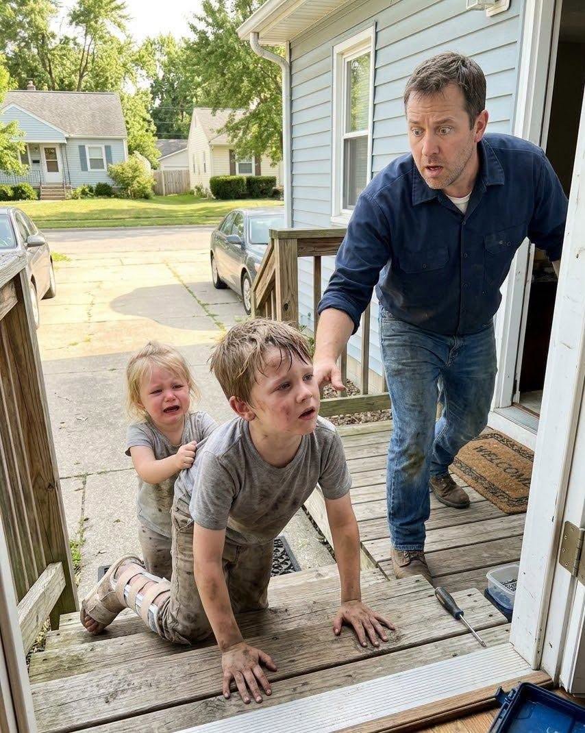 The screwdriver slipped from Peter Calder’s hand and struck the porch boards with a sharp metallic crack. Heat pressed against the railing, and a lawn mower somewhere down the block sputtered before going quiet.