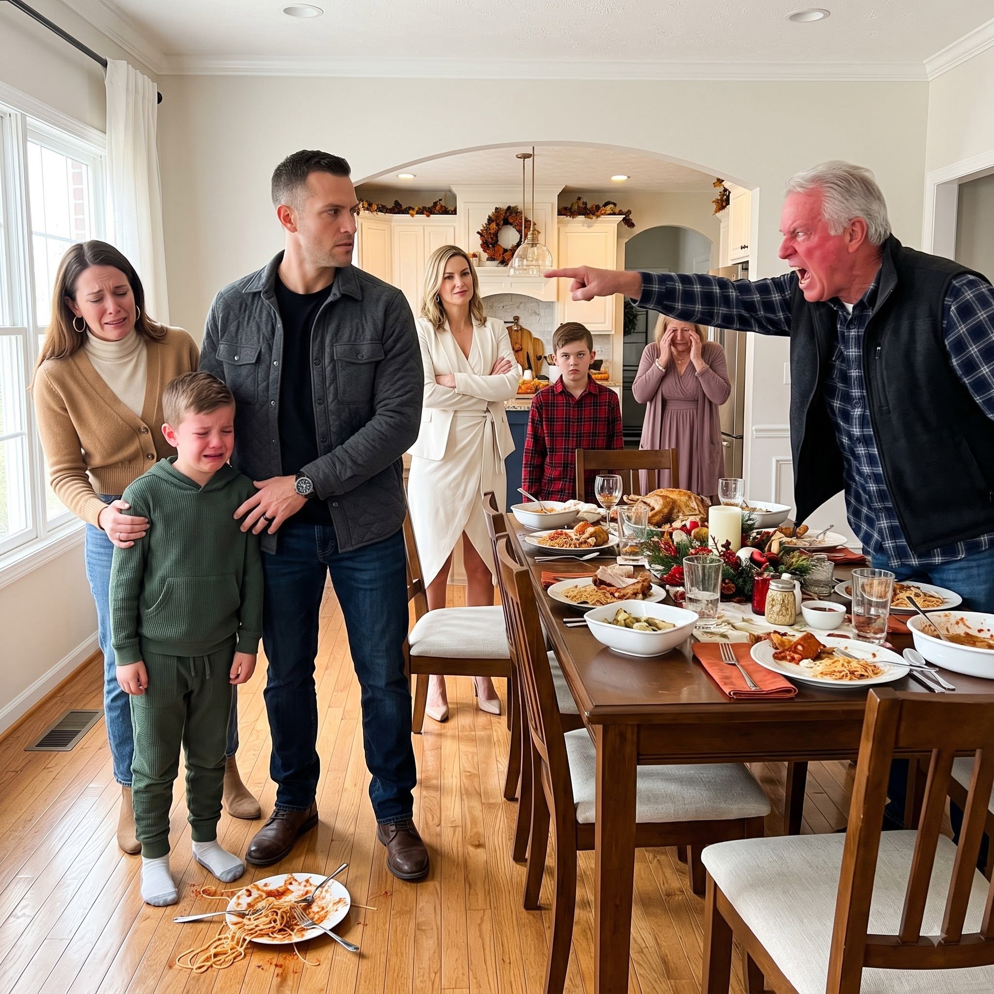 My father’s voice cracked across the dining room so sharply that even the television in the living room suddenly seemed quiet.