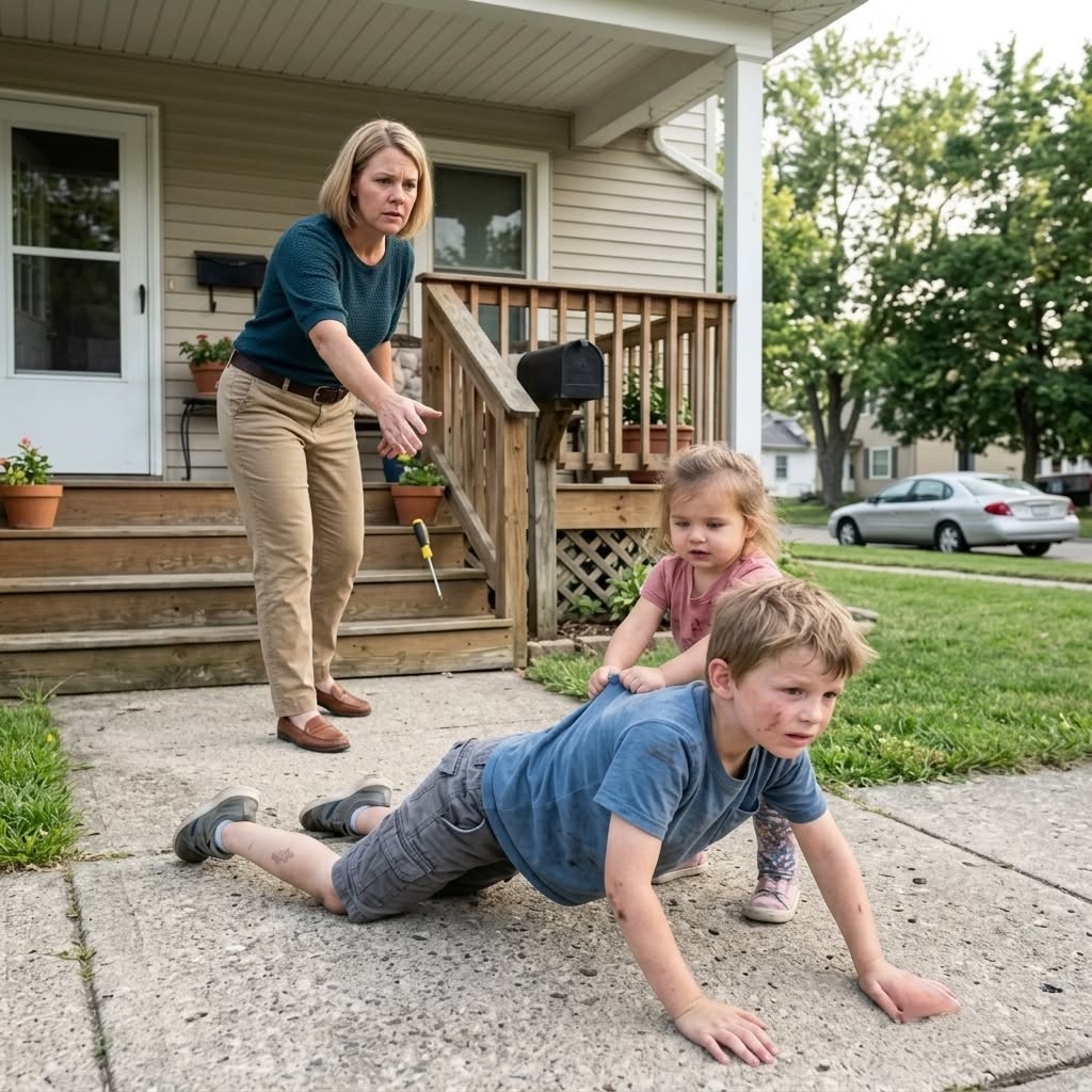 The screwdriver slipped from Peter Calder’s hand and hit the porch boards with a metallic crack. Morning heat pressed against the railing, and somewhere down the block a lawn mower sputtered and went quiet.